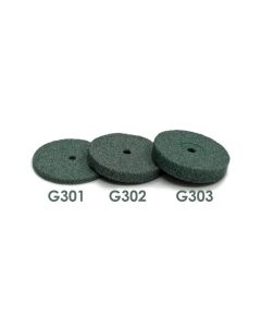 Green Unmounted Grinding Wheels showing sizes