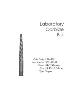 Laboratory carbide bur, HP shank 2.35 mm, taper