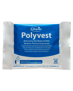 POLYVEST Refractory Die Material, No Liquid, 24 - 60 g Packages